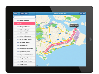 Singapore BusRouter iPad app